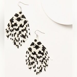 Western Beaded Fringe Earrings